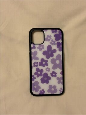 iPhone12 Purple Floral Phone Case - Compatible Smartphone Protective Cover
